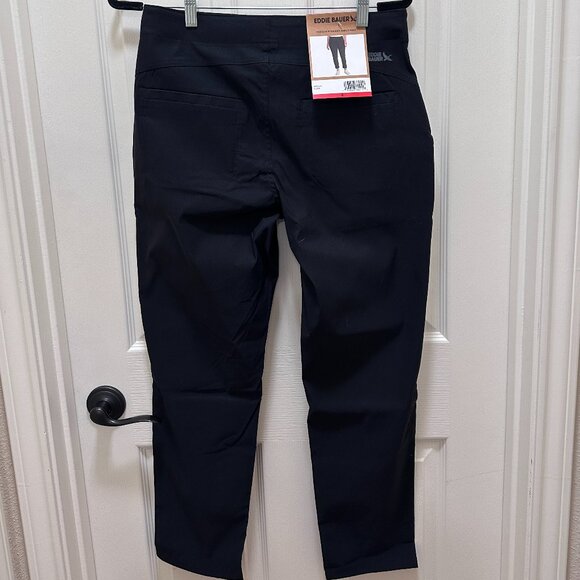 Eddie Bauer Women's Horizon Straight Ankle Pant Size 8 Black Outdoor Casual NEW - Picture 12 of 15